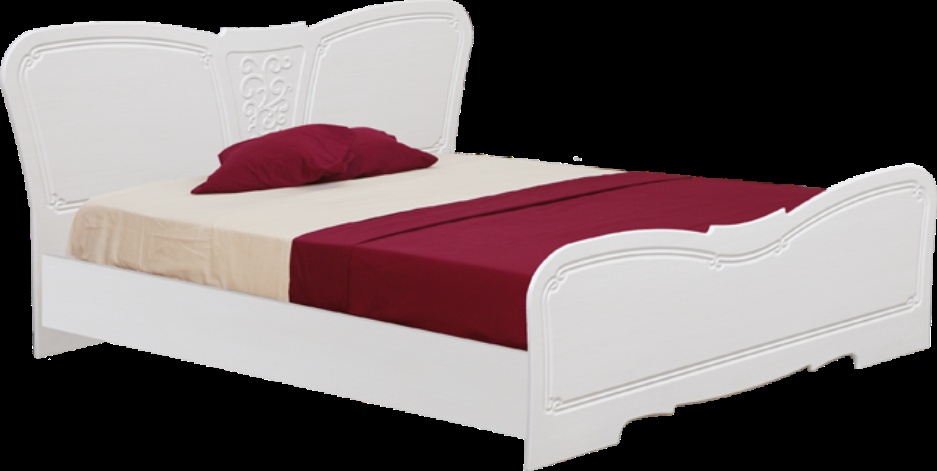 Кровать №1  с основанием 1,4 «Тиффани» Рельеф пастель