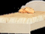 Кровать №2 с основанием 1,6 «Валенсия» Жемчуг глянец (Изображение 1)