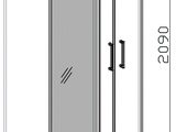 Шкаф с зеркалом №2 «Лидер» Рельеф пастель (Изображение 2)