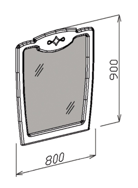 Зеркало «Классика» Жемчуг глянец
