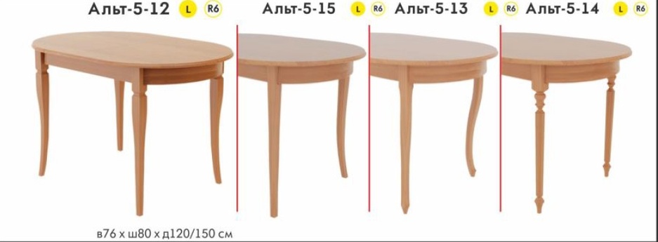 Стол раздвижной «Альт-5-12» 