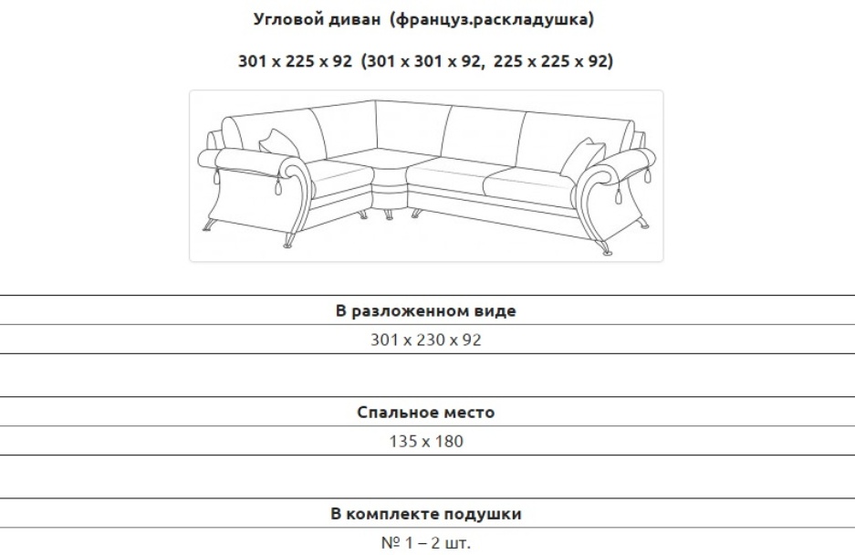 Диван угловой «Наполеон»