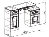 Туалетный стол «Классика» Жемчуг глянец (Изображение 2)