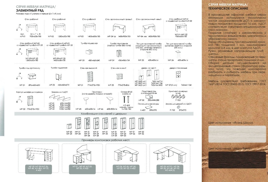 "Матрица" серия мебели для персонала