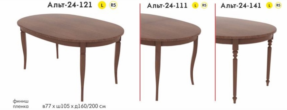 Стол  раздвижной «Альт-24-121» 